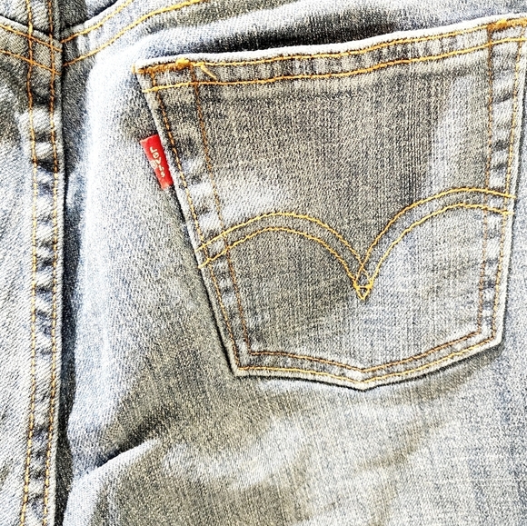 LEVI'S 515 Boot Cut Women's Washed Blue Jeans size 12 short - Picture 5 of 11